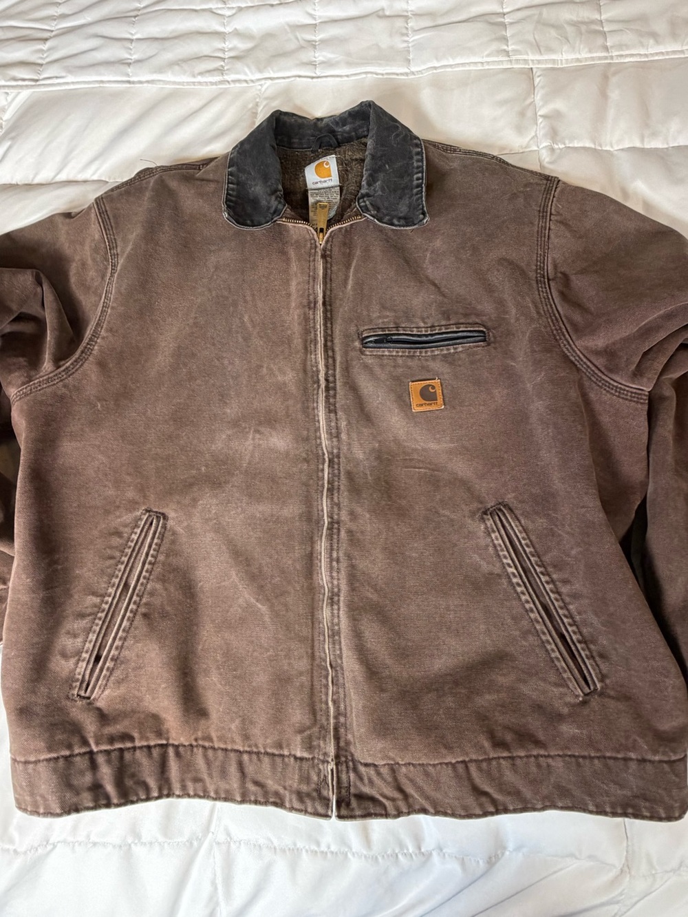 Carhartt J97 CHT Detroit Jacket Men’s 2XL Blanket Lined Chestnut Made In USA